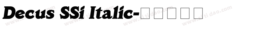 Decus SSi Italic字体转换